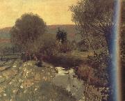 Hans Sandreuter Autumn in the Leime Valley (nn02) oil on canvas